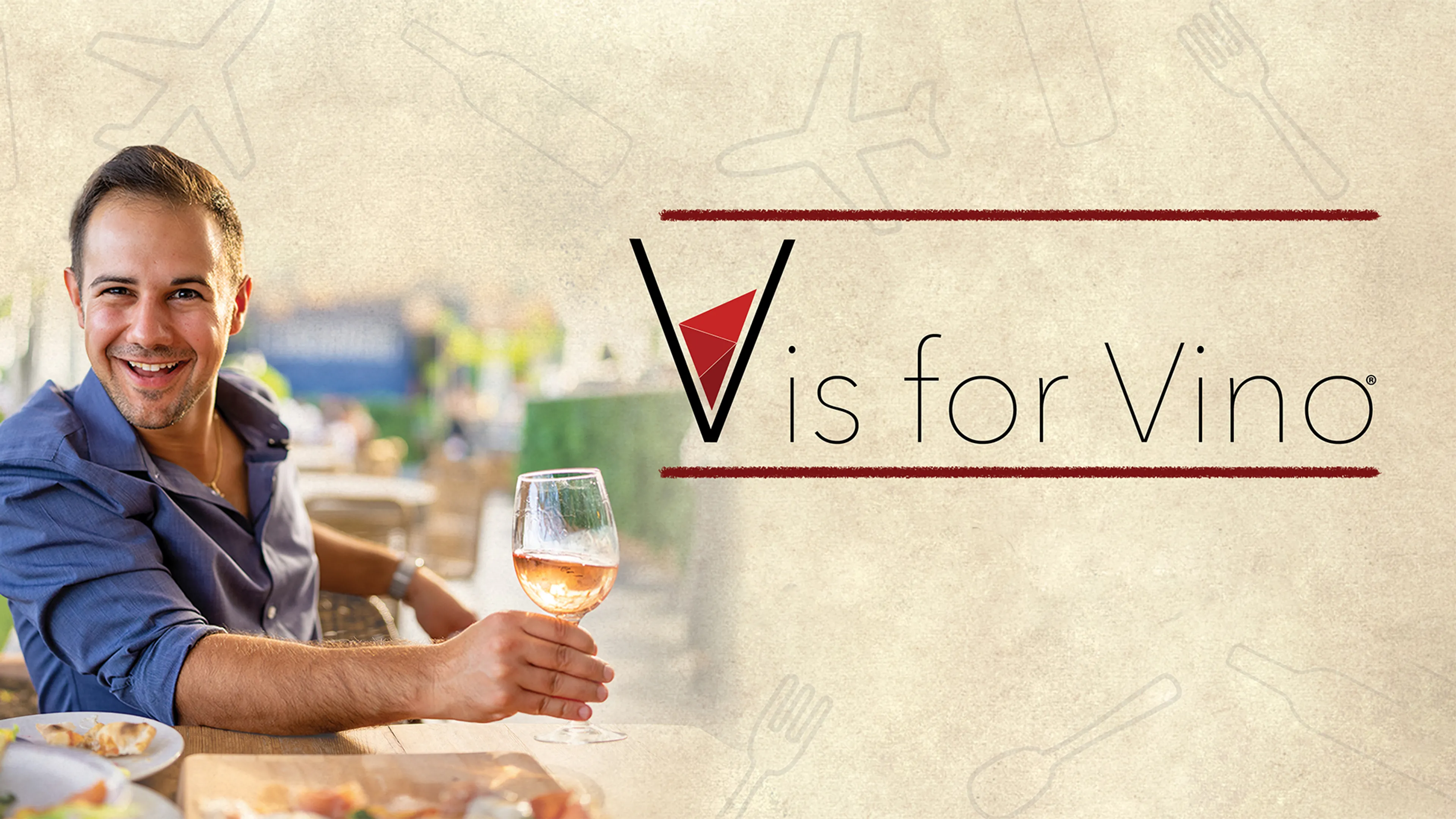 V is for Vino poster